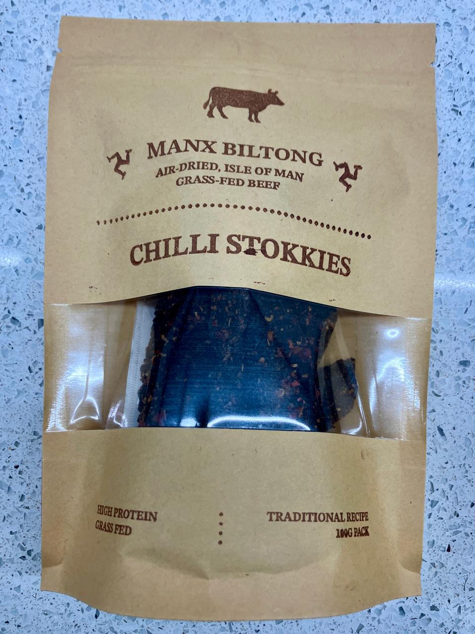 Manx Chilli Stokkies - spicy stick-style biltong