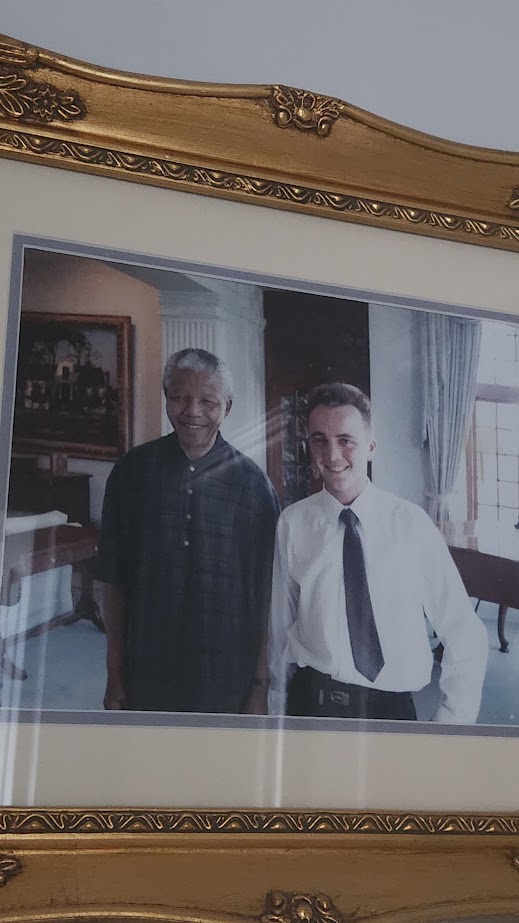 Steven Brimelow meeting Nelson Mandela during his journalism days